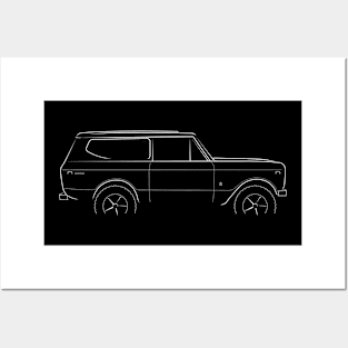 front/profile - International Harvester Scout 2 - stenil, white Posters and Art